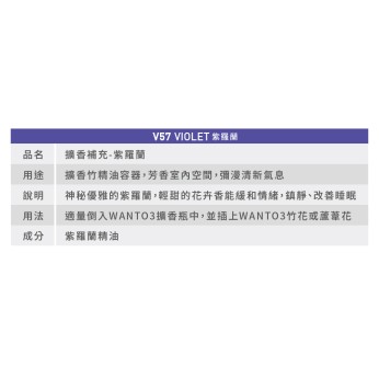 擴香補充液-紫羅蘭 V57