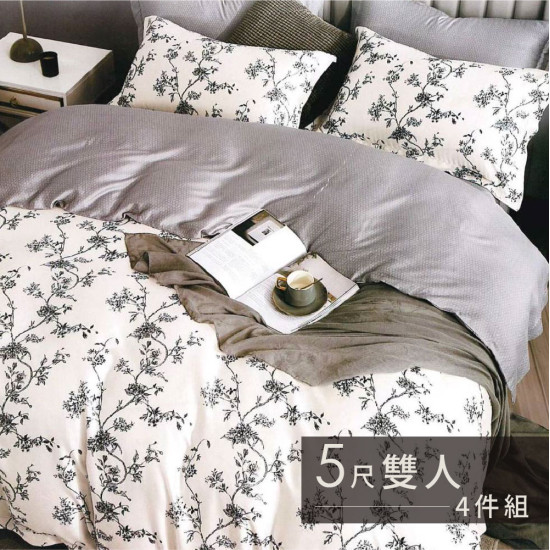 40S天絲兩用被床包組 4件組-雙人(5尺)-雅墨 54P40S0720-11