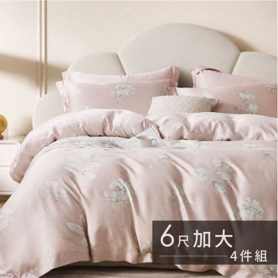 40S天絲兩用被床包組 4件組-加大(6尺)-春瑩 64P40S0720-12