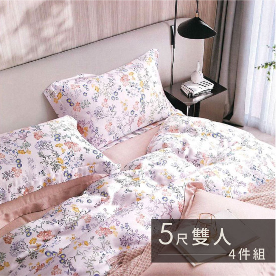 40S天絲兩用被床包組 4件組-雙人(5尺)-纤纤花語 54P40S0720-2