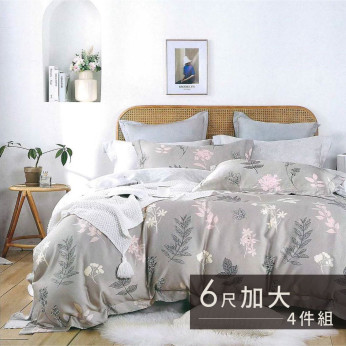 40S天絲兩用被床包組 4件組-加大(6尺)-淺雲清風 64P40S0720-9