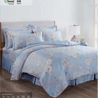 40S天絲兩用被床包組 4件組-加大(6尺)-紛繞(特)  64P40S0820-B
