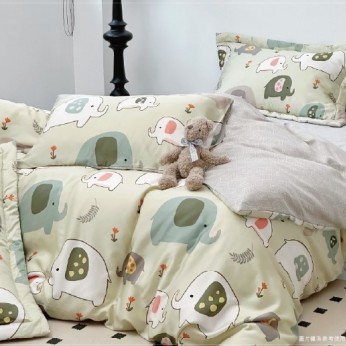 40S天絲兩用被床包組 4件組-加大(6尺)-萌象軍團(特)  64P40S0820-E