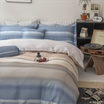 40S天絲兩用被床包組 4件組-加大(6尺)-藍調(特)  64P40S0820-F