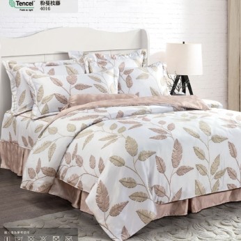 40S天絲兩用被床包組 4件組-加大(6尺)-粉蔓枝藤(特)  64P40S0820-L