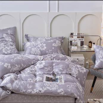 40S天絲兩用被床包組 4件組-加大(6尺)-白雪森林(特)  64P40S0820-V