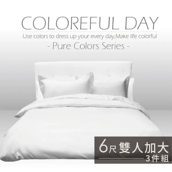 素色床包100%棉-雙人加大-純白 111053103601 