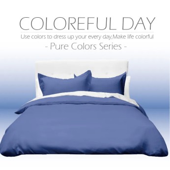 素色枕套100%棉-天青藍 111353103026 