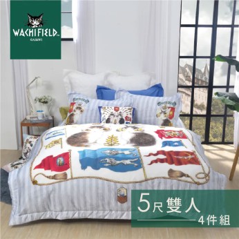 Wachifiled 達洋貓 360織長纖棉 王國之鑰 床包兩用被四件組-雙人 160785001500
