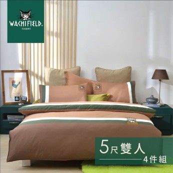 Wachifiled 達洋貓 360織長纖棉 達洋貓 床包兩用被四件組-雙人 160785003500