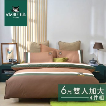 Wachifiled 達洋貓 360織長纖棉 達洋貓 床包兩用被四件組-雙人加大 160785003600